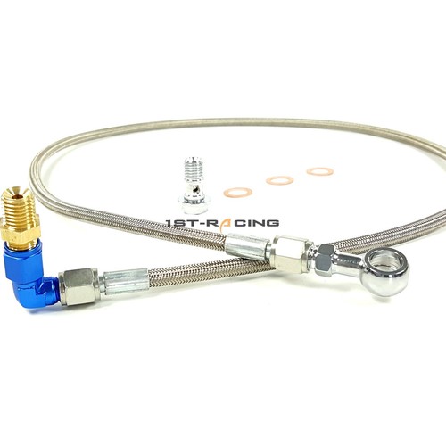 Braided turbo oil feed pipe - braided,