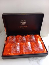Webb Continental Lead Crystal Whiskey Glasses  6 in new condition