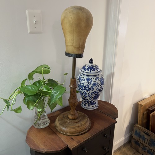 Antique canvas milliners hat - antique,