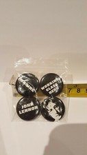 4 RARE UK PROMO BADGES OF JOHN