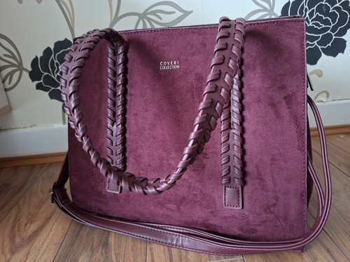 Burgundy tote bag - burgundy,