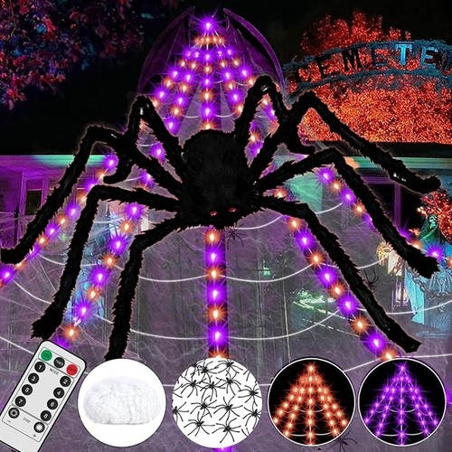 Halloween 200cm giant spider - 200cm, +