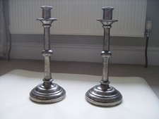 Pair of Kenneth Turner Pewter Candlesticks thought to be retailed by Harrods.