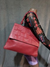 Lia Numa Red Leather Tote