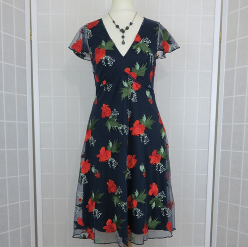 Monsoon dress navy blue - dress, 8