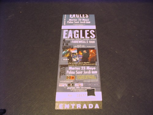 Eagles ticket barcelona 2006 - eagles,