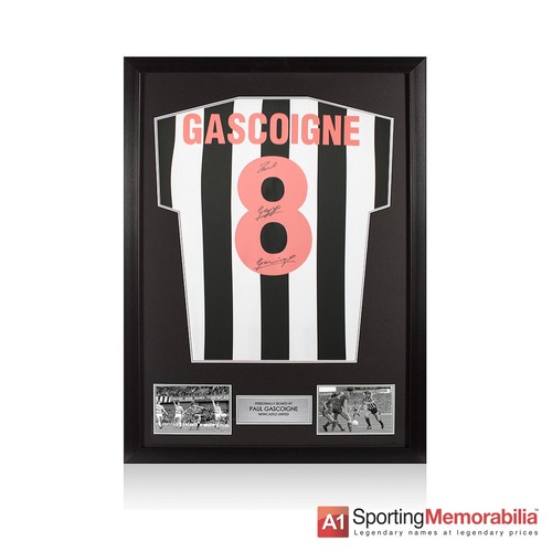 Framed paul gascoigne signed - framed,