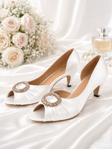 Woman satin bridal shoe - bridal,