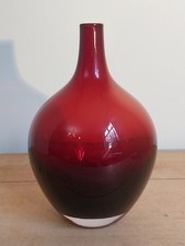 Vintage 1996 IKEA red glass vase designrd by Johanna Jelinek