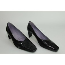 Womens Vintage Van Dal Leather Shoes Size 4 UK Black New Article