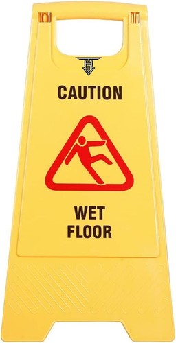 Wet floor sign - wet,