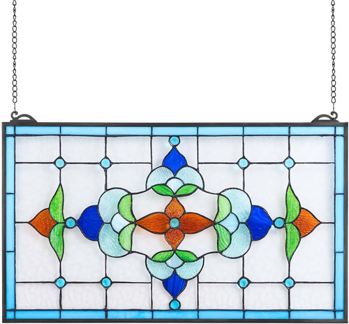 Stained glass window panel 26 - glass,