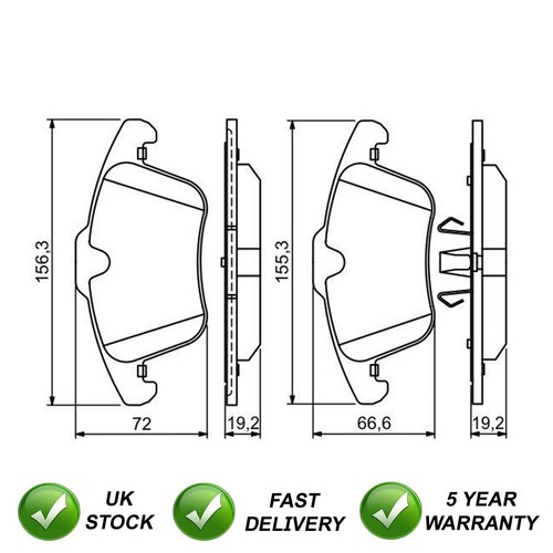 Brake pads set front - set, sjr