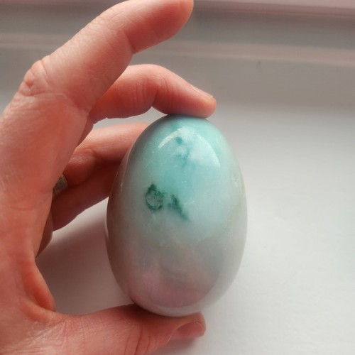 Alabaster marble egg - marble, stone