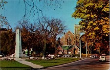 Postcard ON Brampton Cenotaph