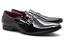 Men Slip On Shiny Patent Wedding Dress Party Formal Office Smart Suit Shoes Size