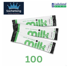 Lakeland Dairies Semi Skimmed UHT Milk Sticks 100 x 12ml