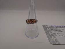 C6 Gemporia Sterling Silver Mongolian Andesine & Topaz Ring & COA - Size N/O