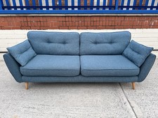 DFS French Connection Zinc Teal 4 Seater Sofa Delivery Available