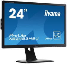 iiyama ProLite X2483HSU 24" 75Hz FHD Monitor AMVA VGA HDMI Display Port + Stand
