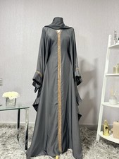 Luxury Grey Butterfly Abaya