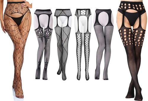 Women sexy fishnet suspender - women's,