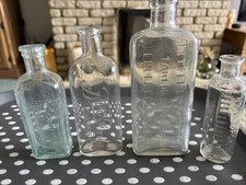Old Glass Bottles X 4