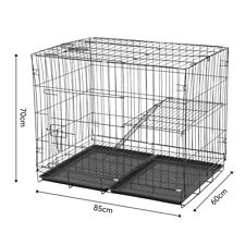Dog Animal Cage Puppy Crate Pet Training Carrier SMALL MEDIUM LARGE XL With Tray
