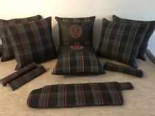 Vw Camper Van Gti Tartan Cushions X2  T4 T5 T6 Free Seatbelt Covers