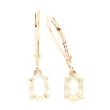 9Carat Yellow Gold Heliodor Drop/ Dangle Earrings (5x6.5mm)