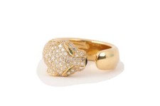 Panthere De Cartier Yellow Gold Diamond Ring Size 53 , At Cartier Now 23,200 £