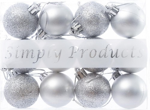 24x christmas baubles - 24x, tree