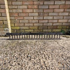 Victorian Cast Iron Fireplace Fender Guard – Ornate Antique Hearth Grate – 110cm