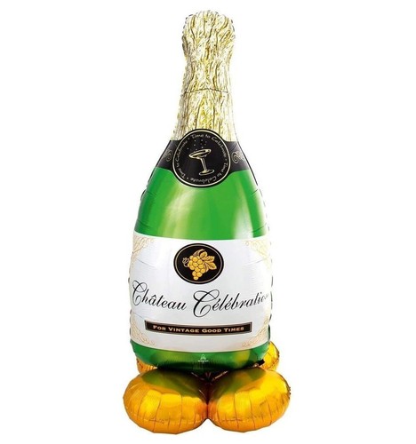 Champagne bottle balloon - champagne,