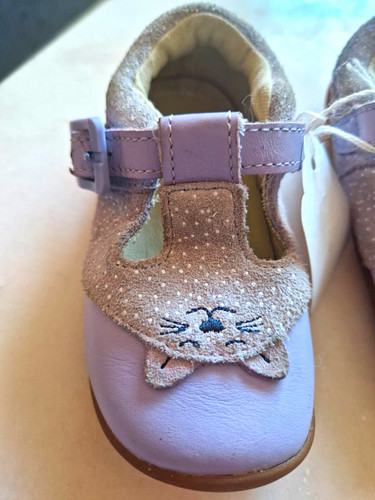 Clarks girls purple cat mary - purple,