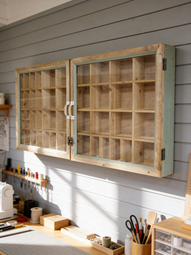 Aqua shabby pigeon hole - aqua,