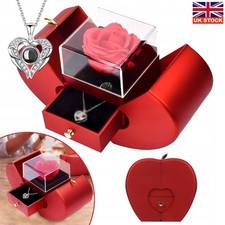 Preserved Real Rose,Forever Flowers Rose,with Necklace Women Mother Eternal Rose