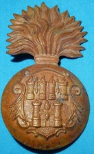 VICTORIAN ROYAL DUBLIN FUSILIERS REGIMENT MILITARY GLENGARRY CAP BADGE GENUINE