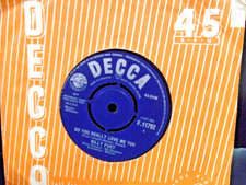 BILLY FURY " DO YOU REALLY LOVE ME TOO " Or.UK DECCA EX+ COND.IN Or. SL.