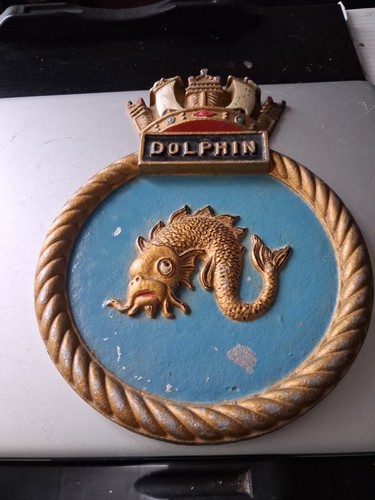 Royal navy hms dolphin plaque - navy,