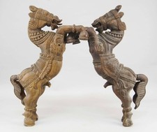 Pair of Antique Carved Wooden