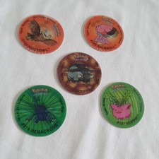 5x Pokemon lenticular Tazos by