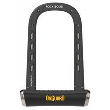 OnGuard RockSolid Bike Security U-Lock (8590), Solid Secure Diamond / 5 Keys Inc