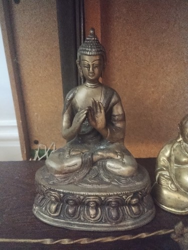 Brass buddha - brass,
