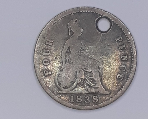 1838 fourpence queen - -,