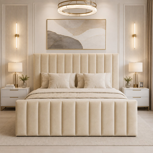 Frame bed and storage - tv,