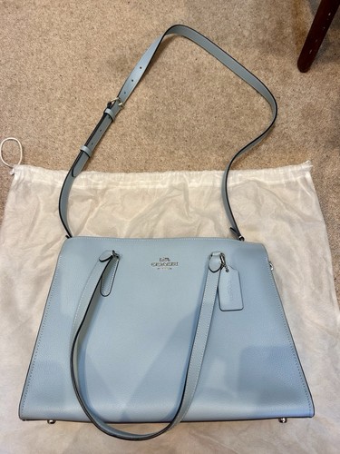 Blue leather coach bag - coach, great