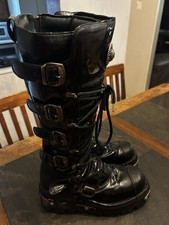 RARE Vintage 90s New Rock Reactor Boots Knee High Goth EU 45c US 11.5
