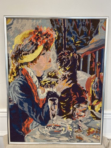 Vintage completed needlepoint - vintage,