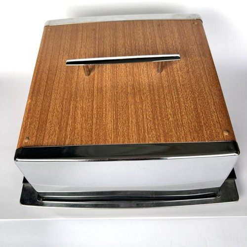 Vintage mcm chrome cake box - vintage,